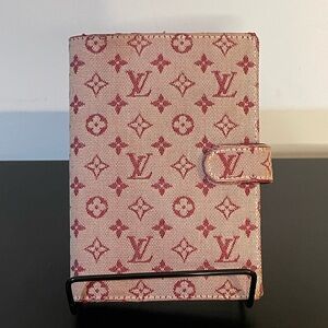 Louis Vuitton Red Mini Lin Monogram Agenda